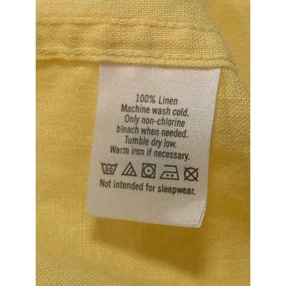 Janie and Jack Yellow Linen Button Shirt Boys Size 7 Long Sleeve - Picture 5 of 9